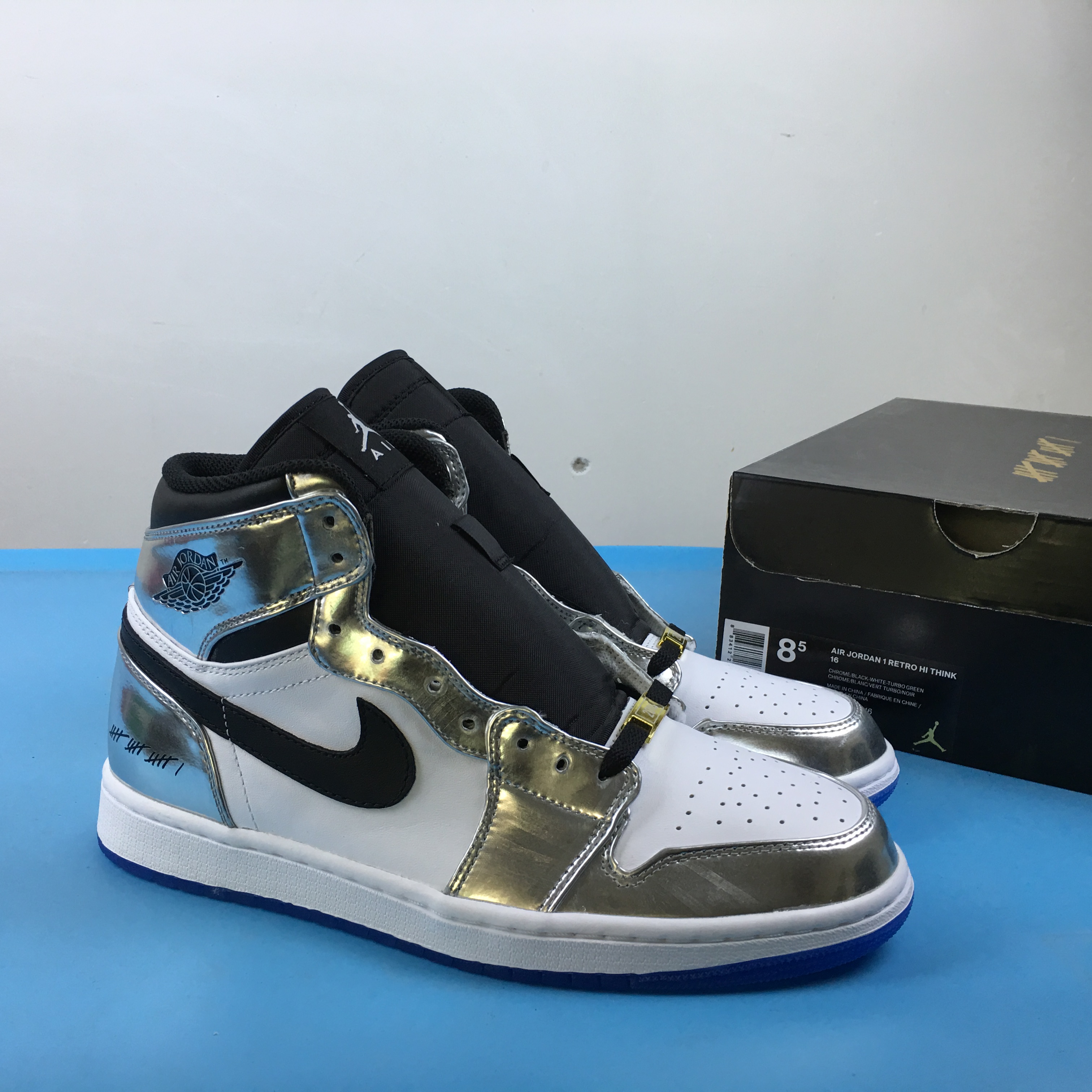 Air Jordan 1 Pass The Torch Silver Black White Shoes